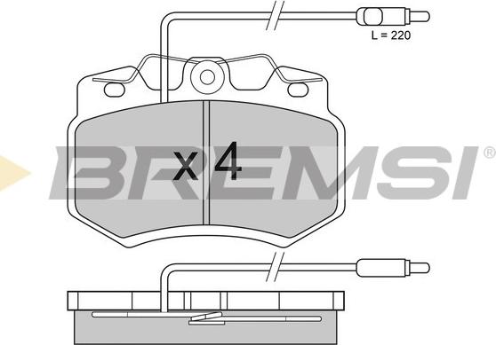 Bremsi BP2276-1 - Brake Pad Set, disc brake autospares.lv