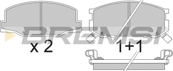 Bremsi BP2272 - Brake Pad Set, disc brake autospares.lv