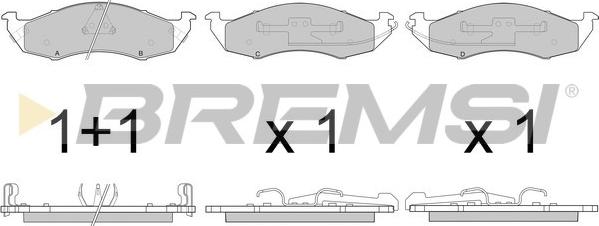 Bremsi BP2791 - Brake Pad Set, disc brake autospares.lv