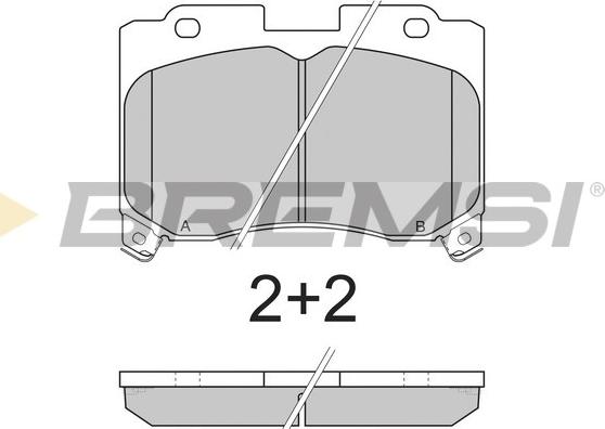 Bremsi BP2740 - Brake Pad Set, disc brake autospares.lv