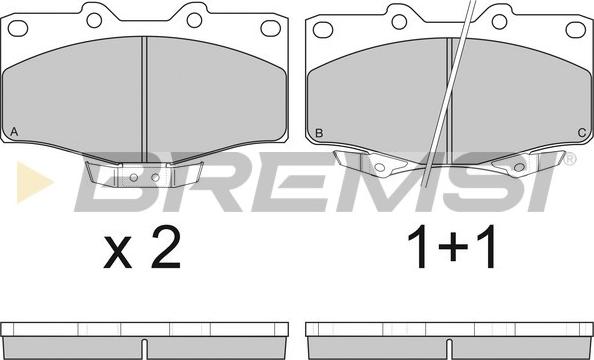 Bremsi BP2748 - Brake Pad Set, disc brake autospares.lv