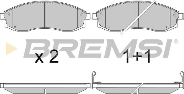 Bremsi BP2743 - Brake Pad Set, disc brake autospares.lv