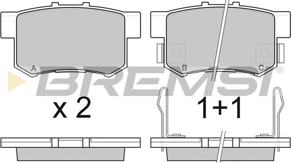 Bremsi BP2750 - Brake Pad Set, disc brake autospares.lv