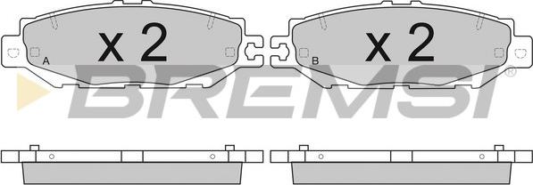 Bremsi BP2753 - Brake Pad Set, disc brake autospares.lv