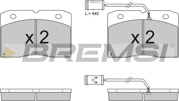 Bremsi BP2768 - Brake Pad Set, disc brake autospares.lv