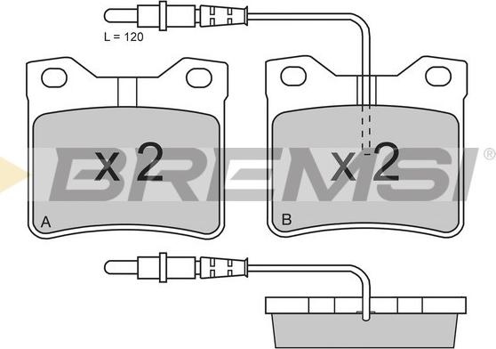 Bremsi BP2705 - Brake Pad Set, disc brake autospares.lv