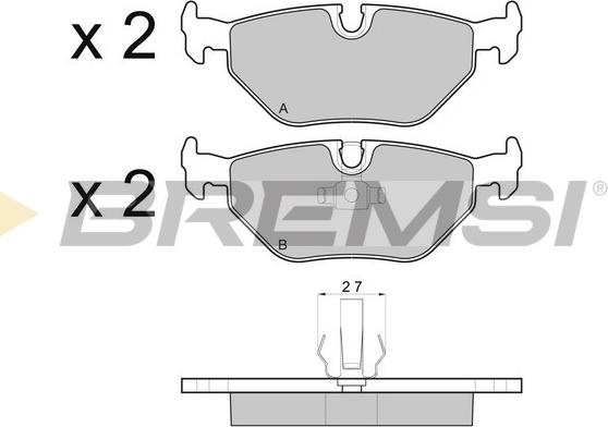 Bremsi BP2710 - Brake Pad Set, disc brake autospares.lv