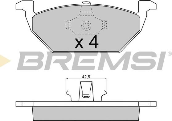 Bremsi BP2712 - Brake Pad Set, disc brake autospares.lv