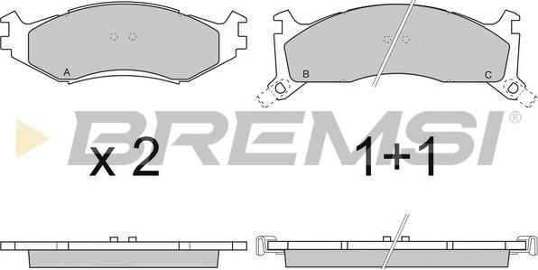 Bremsi BP2739 - Brake Pad Set, disc brake autospares.lv