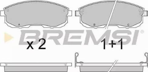 Bremsi BP2734 - Brake Pad Set, disc brake autospares.lv