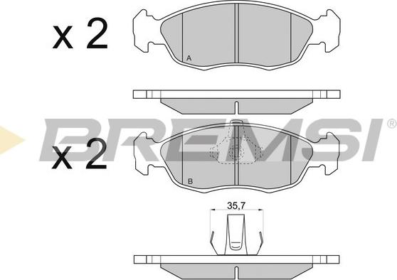 Bremsi BP2729 - Brake Pad Set, disc brake autospares.lv