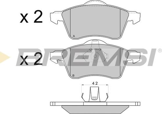 Bremsi BP2723 - Brake Pad Set, disc brake autospares.lv