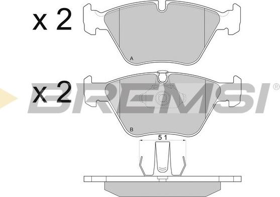 Bremsi BP2773 - Brake Pad Set, disc brake autospares.lv