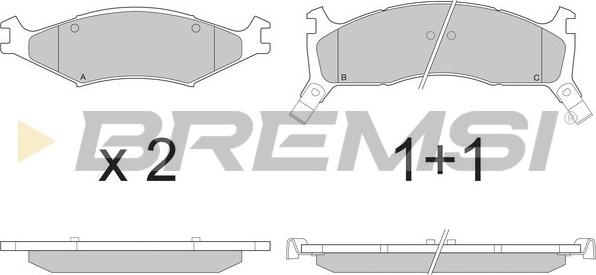 Bremsi BP2772 - Brake Pad Set, disc brake autospares.lv