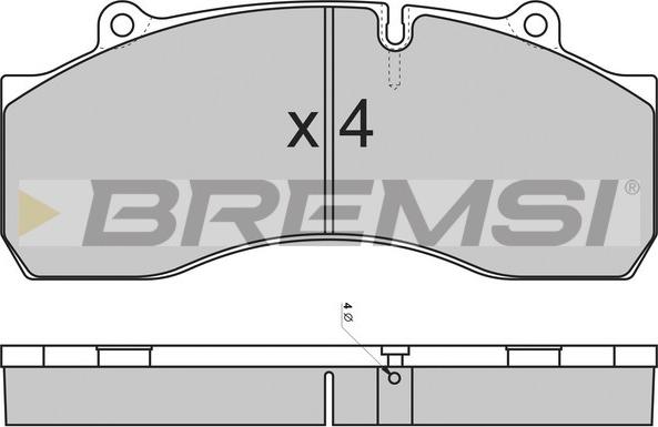 Bremsi BP7308 - Brake Pad Set, disc brake autospares.lv