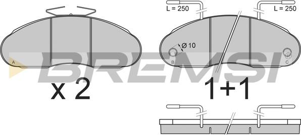 Bremsi BP7307 - Brake Pad Set, disc brake autospares.lv