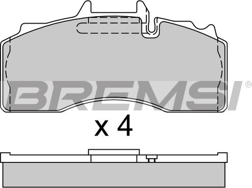Bremsi BP7334 - Brake Pad Set, disc brake autospares.lv