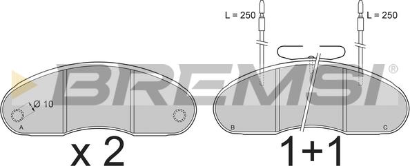 Bremsi BP7243 - Brake Pad Set, disc brake autospares.lv