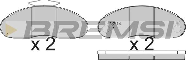 Bremsi BP7261 - Brake Pad Set, disc brake autospares.lv