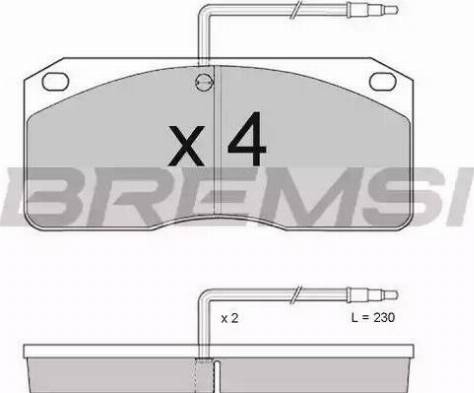 Bremsi BP7282 - Brake Pad Set, disc brake autospares.lv