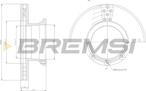 Bremsi CD5188V - Brake Disc autospares.lv