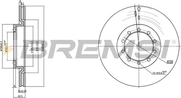 Bremsi CD5183V - Brake Disc autospares.lv