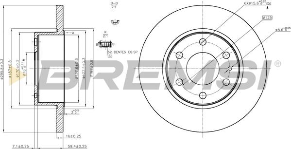 Bremsi CD5316S - Brake Disc autospares.lv