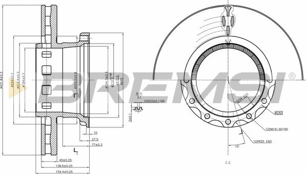 Bremsi CD5318V - Brake Disc autospares.lv