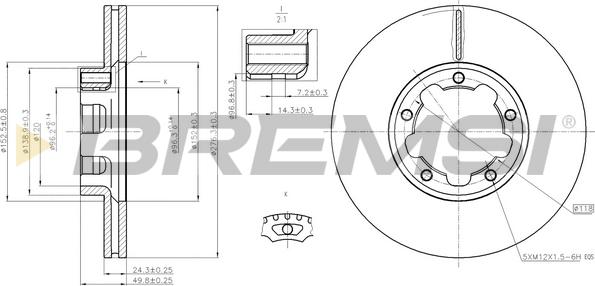 Bremsi CD5261V - Brake Disc autospares.lv