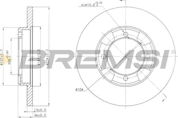 Bremsi CD6947S - Brake Disc autospares.lv