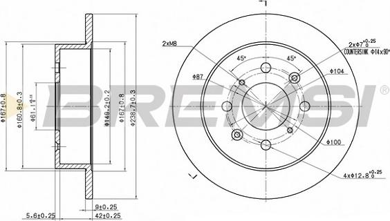 Bremsi CD6950S - Brake Disc autospares.lv