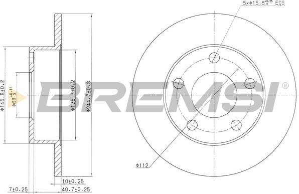 Bremsi CD6952S - Brake Disc autospares.lv