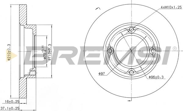 Bremsi CD6968S - Brake Disc autospares.lv