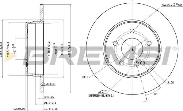 Bremsi CD6963S - Brake Disc autospares.lv