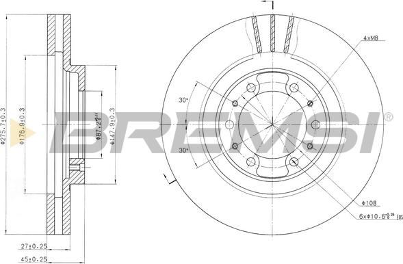 Bremsi CD6974V - Brake Disc autospares.lv