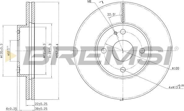 Bremsi CD6495V - Brake Disc autospares.lv