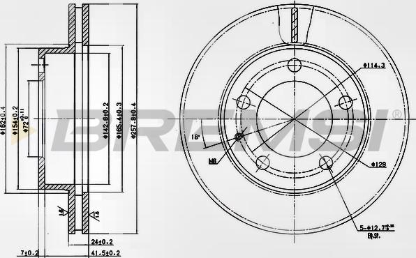 Bremsi CD6496V - Brake Disc autospares.lv