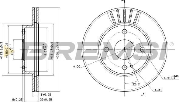 Bremsi CD6497V - Brake Disc autospares.lv