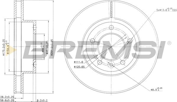 Bremsi CD6440V - Brake Disc autospares.lv