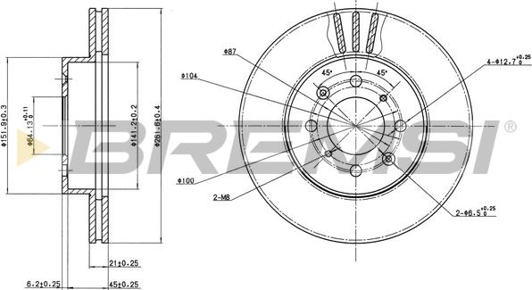 Bremsi CD6448V - Brake Disc autospares.lv