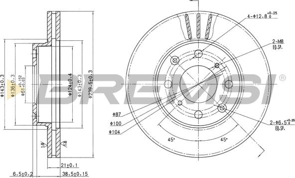 Bremsi CD6447V - Brake Disc autospares.lv