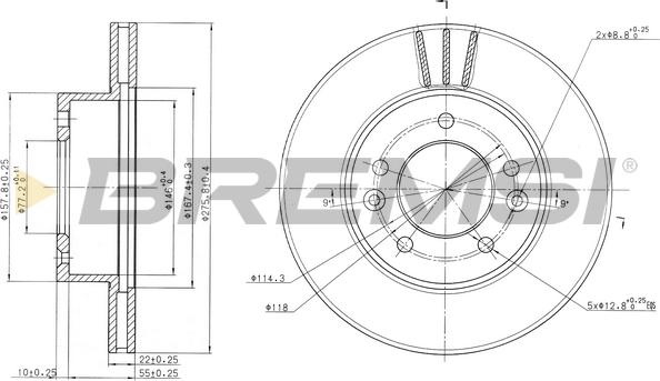 Bremsi CD6455V - Brake Disc autospares.lv