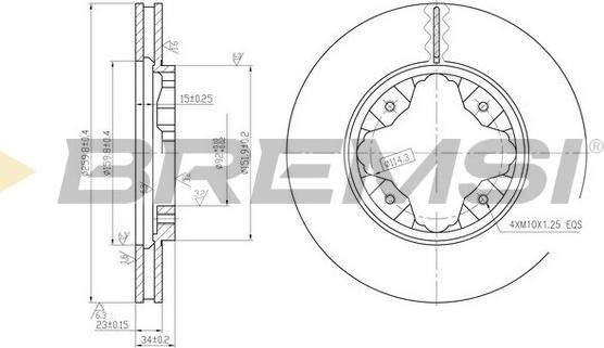 Bremsi CD6450V - Brake Disc autospares.lv