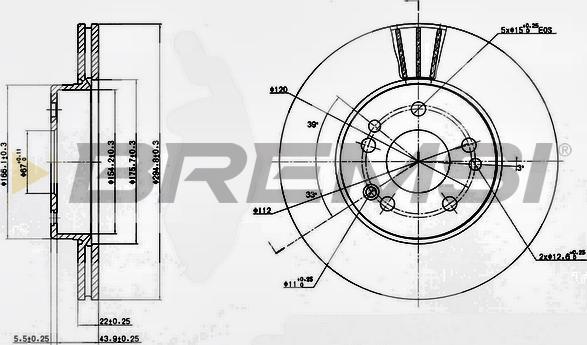 Bremsi CD6457V - Brake Disc autospares.lv