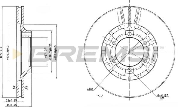 Bremsi CD6460V - Brake Disc autospares.lv