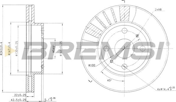 Bremsi CD6405V - Brake Disc autospares.lv