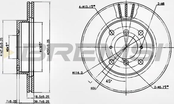 Bremsi CD6400V - Brake Disc autospares.lv