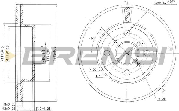 Bremsi CD6407V - Brake Disc autospares.lv