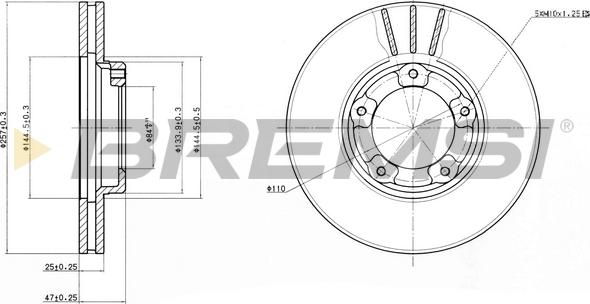 Bremsi CD6416V - Brake Disc autospares.lv