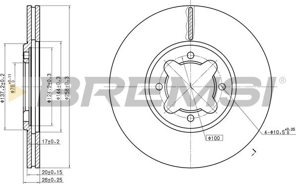 Bremsi CD6410V - Brake Disc autospares.lv